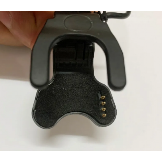 Адаптер USB кабель для смарт-годинника на 4 контакти 9 мм. 30 см. / Чорний