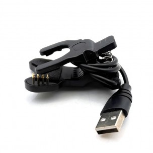 Адаптер USB кабель для смарт-часов на 4 контакты 8 мм. 30 см. / Черный
