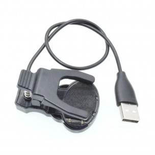 Адаптер USB кабель для смарт-часов на 2 контакты 9 мм. 30 см. / Черный