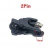 Адаптер USB кабель для смарт-годинника на 2 контакти 9 мм. 30 см. / Чорний