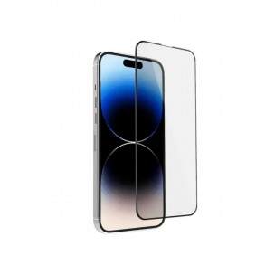 Загартоване скло на iPhone 14 Pro Max / Повне покриття / Чорна рамка