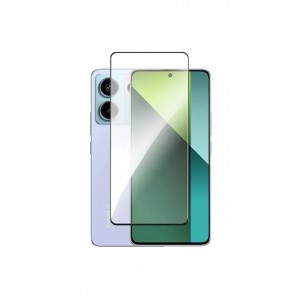 Закаленное защитное стекло на смартфон Xiaomi Redmi Note 13 Pro 4G / Черная рамка
