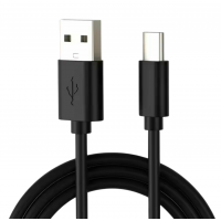 Кабель для захищених смартфонів USB - Type-C 9 mm.\ 1 метр \ Чорний