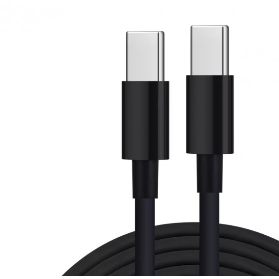 Кабель для захищених смартфонів (PD 30W) Type-C - Type-C (конектор 10 mm.) 1 метр \ Чорний