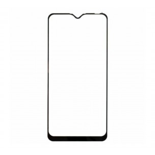 Закаленное защитное стекло на Oppo A12s / Черная рамка