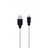Кабель USB Hoco X21 Silicone Micro \ 1 метр \ Белый