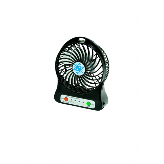 Міні вентилятор акумуляторний Mini Fan USB / Чорний