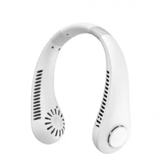 Портативний вентилятор Neck на шию, акумуляторний \ Білий