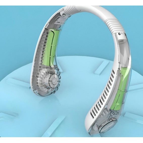 Портативний вентилятор Neck на шию, акумуляторний \ Білий