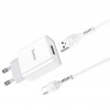 Зарядка USB Hoco C81A з кабелем Type-c \ 5V 2.1 А \ Білий