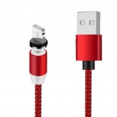Магнітний кабель X-Cable Lightning для lphone 5-12 Pro Max \ Круглий \ Червоний Магнітний кабель X-Cable Lightning для lphone 5-12 Pro Max \ Круглий \ Червоний
