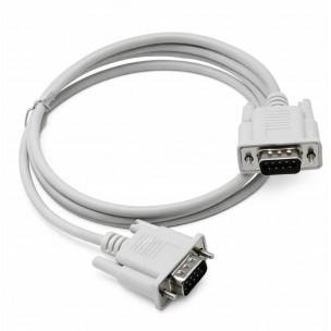 Кабель DB9 (RS-232) для кассовых аппаратов. чеков / 9 контактов (внешний-внешний) / 1.5 м / Серый