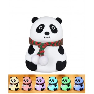 Ночник разноцветный аккумуляторный панда / управление прикосновением / Зарядка Type-c