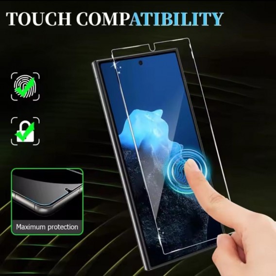 Захисне скло на смартфон Samsung Galaxy S24 Ultra (Працює зі сканером відбитків) / Прозоре