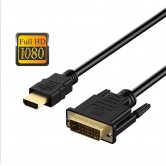 Двоспрямований кабель HDMI на DVI-D (24+1) 1.5 метра 1080p чорний Двоспрямований кабель HDMI на DVI-D (24+1) 1.5 метра 1080p чорний
