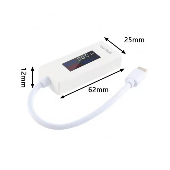 Type-C Тестер KCX-065C (4-30v) / Білий