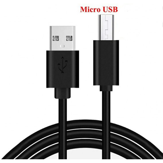 Micro USB кабель для захищених смартфонів 10 mm. Чорний