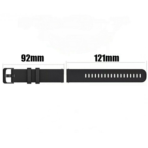 Ремінець силіконовий на розумний годинник Hero Band 3 B57 / 16 мм. / Чорний