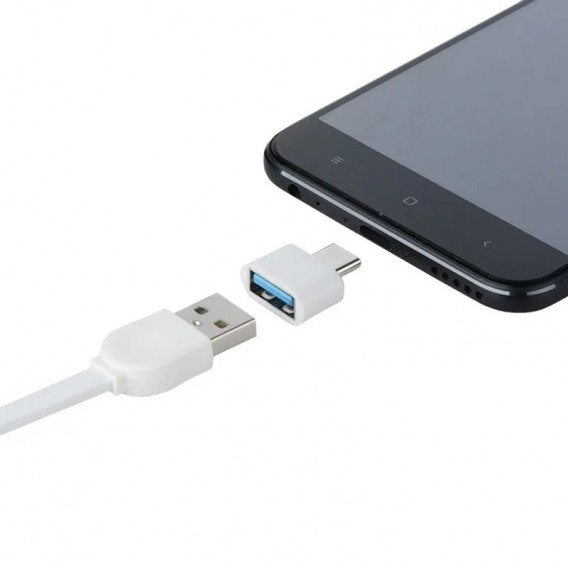 OTG Перехідник USB Type C 3.0 для карти пам'яті / Білий