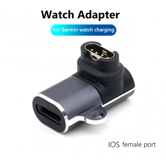 Перехідник Lightning (iphone) - Garmin (кутовий) для зарядки годинників Garmin