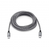 Нейлоновий кабель Type-c - Type-c для швидкої зарядки смартфонів (PD 60W) 3 метри, Сірий