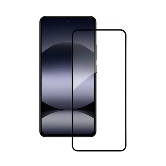 Защитное стекло на смартфон Redmi Note 14 Полное покрытие / Черная рамка