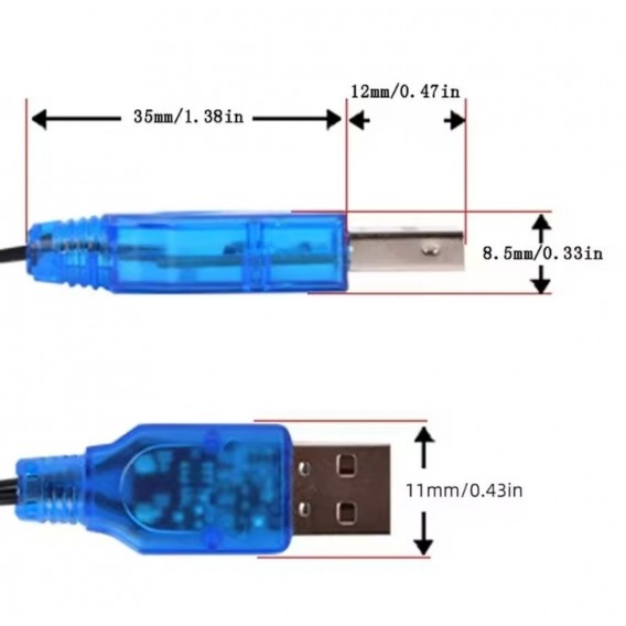Кабель USB 3.7 вольт 3.5мм для іграшок на радіокеруванні Кабель USB 3.7 вольт 3.5мм для іграшок на радіокеруванні