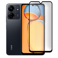 Защитное стекло на смартфон Xiaomi Redmi 13C Полное покрытие / Черная рамка Защитное стекло на смартфон Xiaomi Redmi 13C Полное покрытие / Черная рамка