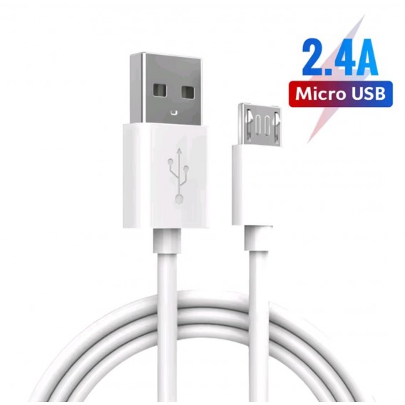Кабель Micro-USB to USB 2.4A 1m White