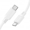 Дата-кабель Type-C to Type-C Borofone X115 60W 1m White