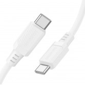 Дата-кабель Type-C to Type-C Borofone X115 60W 1m White