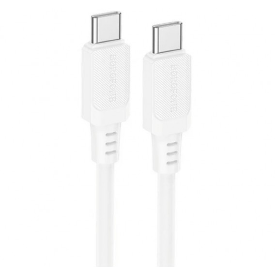 Дата-кабель Type-C to Type-C Borofone X115 60W 1m White Дата-кабель Type-C to Type-C Borofone X115 60W 1m White