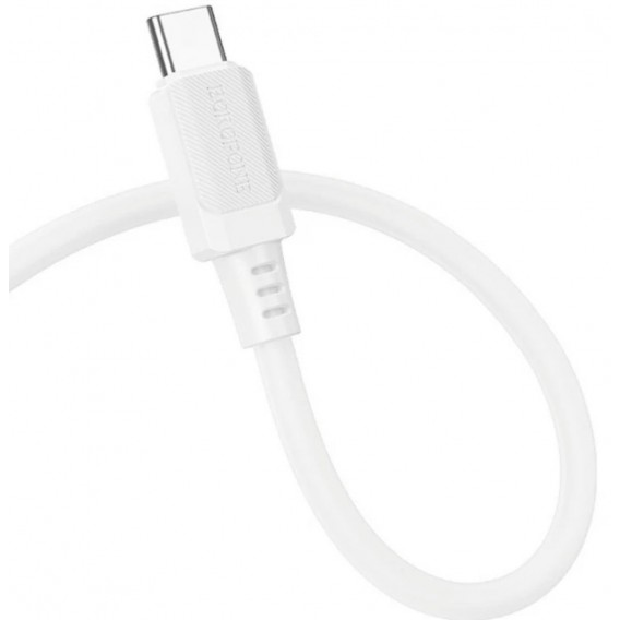 Дата-кабель Type-C to Type-C Borofone X115 60W 1m White Дата-кабель Type-C to Type-C Borofone X115 60W 1m White