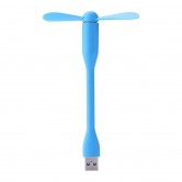Мини вентилятор USB для компьютера Pover Bank / Голубой