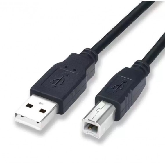 Кабель USB 2.0 Type-A — Type-B для принтера та сканера, 10 м, чорний