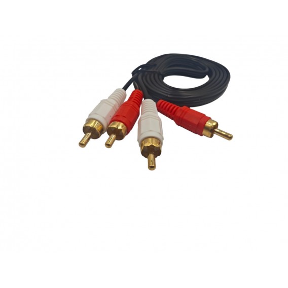 Аудіо кабель з 2 шт. RCA на 2 шт. RCA / 1.5 м / Чорний Аудіо кабель з 2 шт. RCA на 2 шт. RCA / 1.5 м / Чорний