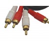 Аудіо кабель з 2 шт. RCA на 2 шт. RCA / 1.5 м / Чорний