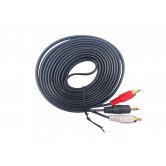 Аудио кабель с Mini jack 3.5 мм. на 2 шт. RCA / 5 метров / Черный