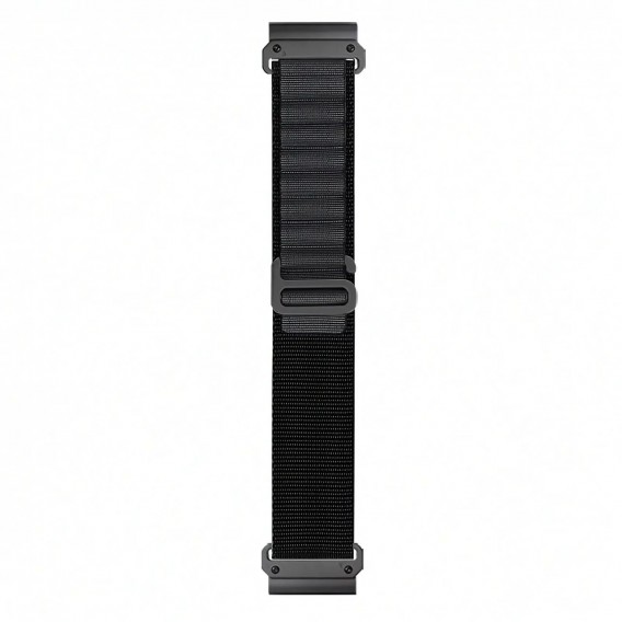 Нейлоновий ремінець для годинника Garmin QuickFit 22 мм Fenix 8 47 мм / 7 / 6 / 5 / Forerunner / Epix, чорно-сірий