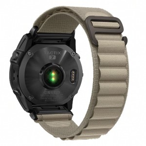 Нейлоновий ремінець для годинника Garmin QuickFit 22 мм Fenix 8 47 мм / 7 / 6 / 5 / Forerunner / Epix, оливковий