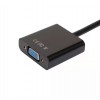 Кабель-перехідник HDMI - VGA для передачі відео сигналу / 1080р / Чорний