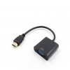 Кабель-перехідник HDMI - VGA для передачі відео сигналу / 1080р / Чорний