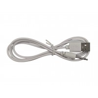 Зарядний кабель USB для вібро масажерів 2,5 мм (18 мм) / Білий