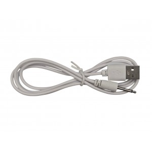 Зарядний кабель USB для вібро масажерів 2,5 мм (18 мм) / Білий