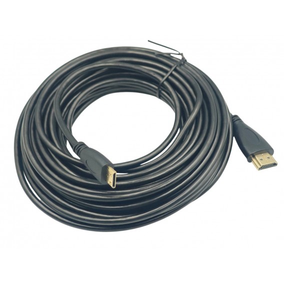 Кабель Mini HDMI - HDMI / 10 метрів / Чорний