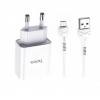 Зарядка USB Hoco C81A з кабелем Micro USB \ 5V 2.1 А \ Білий