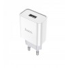 Зарядка USB Hoco C81A з кабелем Micro USB \ 5V 2.1 А \ Білий