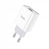 Зарядка USB Hoco C81A з кабелем Micro USB \ 5V 2.1 А \ Білий