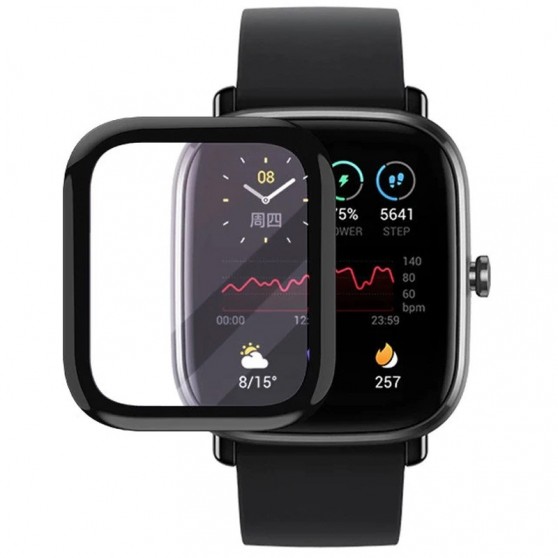 Полимерная пленка 3D (full glue) (тех.пак) для Xiaomi Amazfit GTS 2 mini Черный