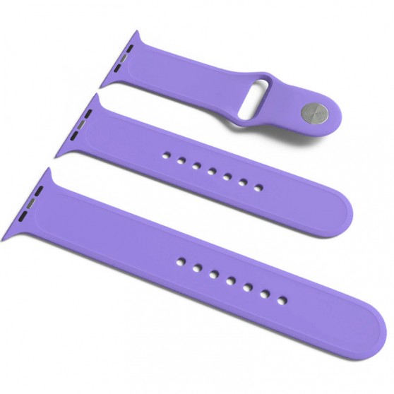 Силиконовый ремешок для Apple Watch Sport Band 42(ser.1-3)/44/45/46/49mm (S/M & M/L) 3pcs Сиреневый / Dasheen